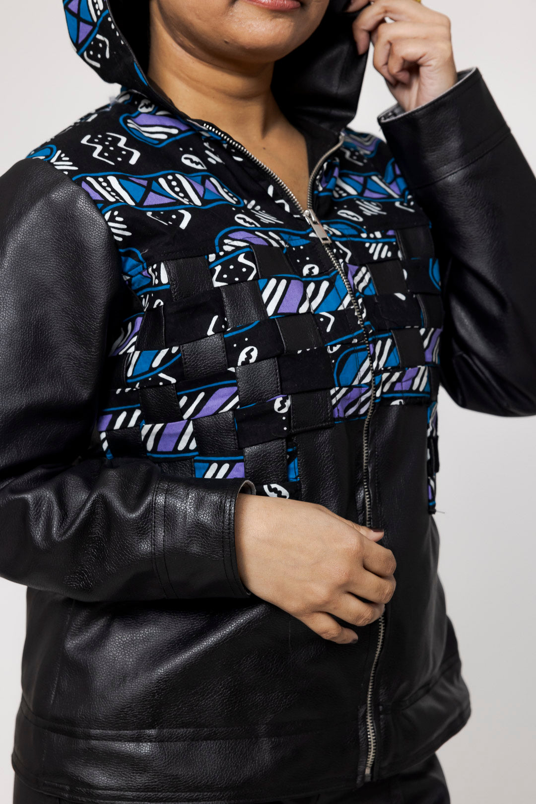 Kunstlederjacke und -hose Joggi