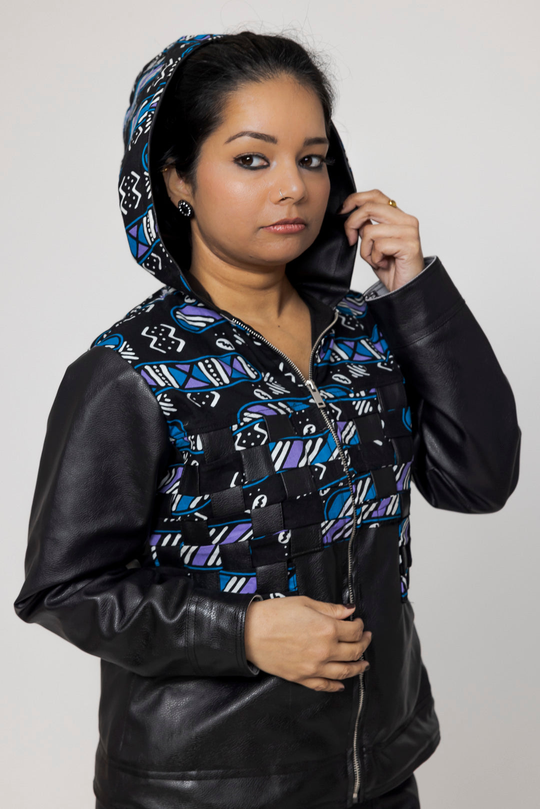 Kunstlederjacke und -hose Joggi